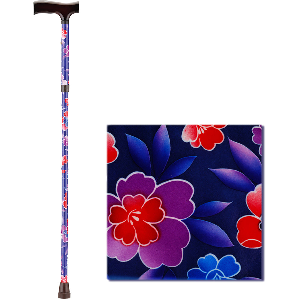 Folding Cane With Wood Grip Handle