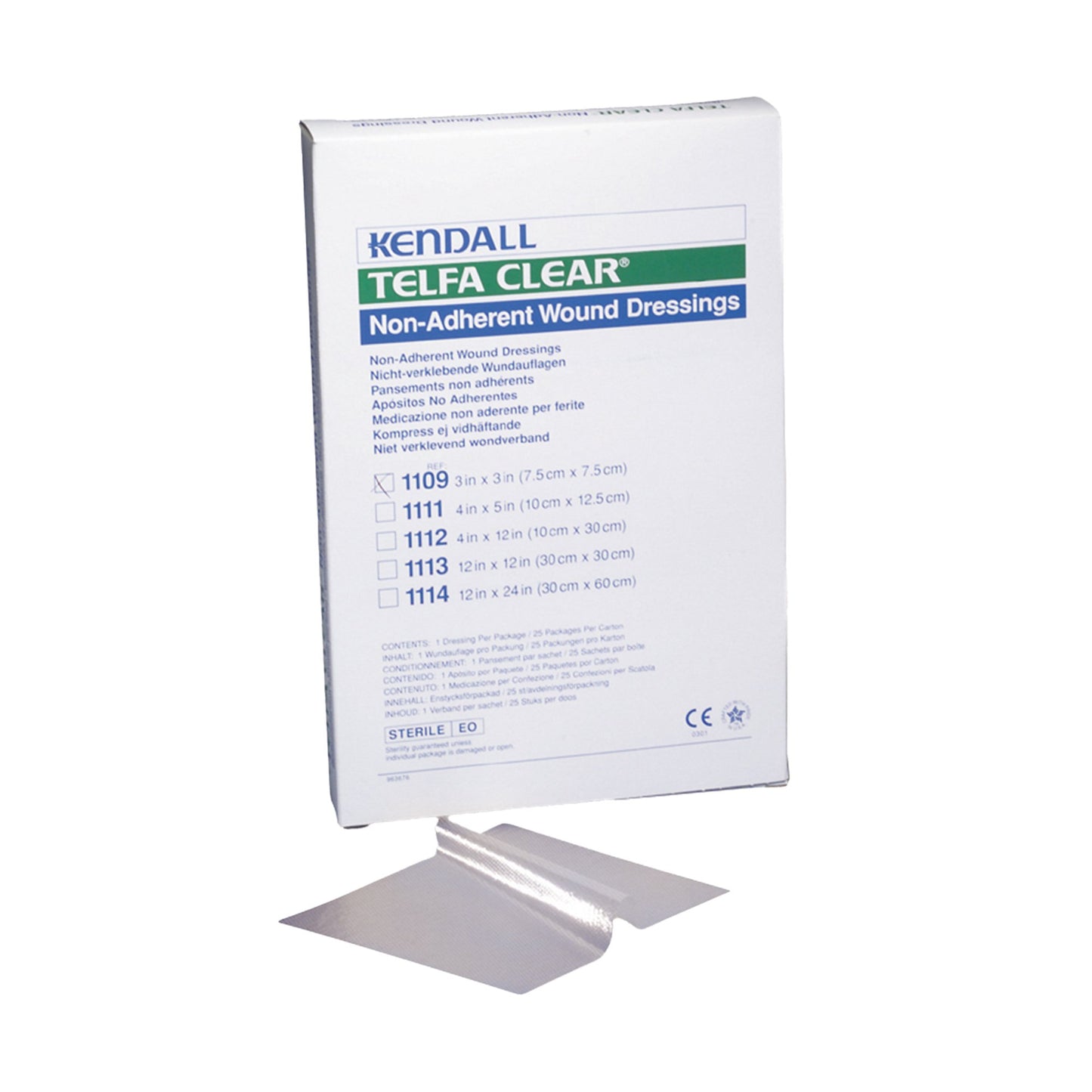 Telfa Clear Non-Adherent Dressing 3 x 3 Inch Sterile Film Dressing