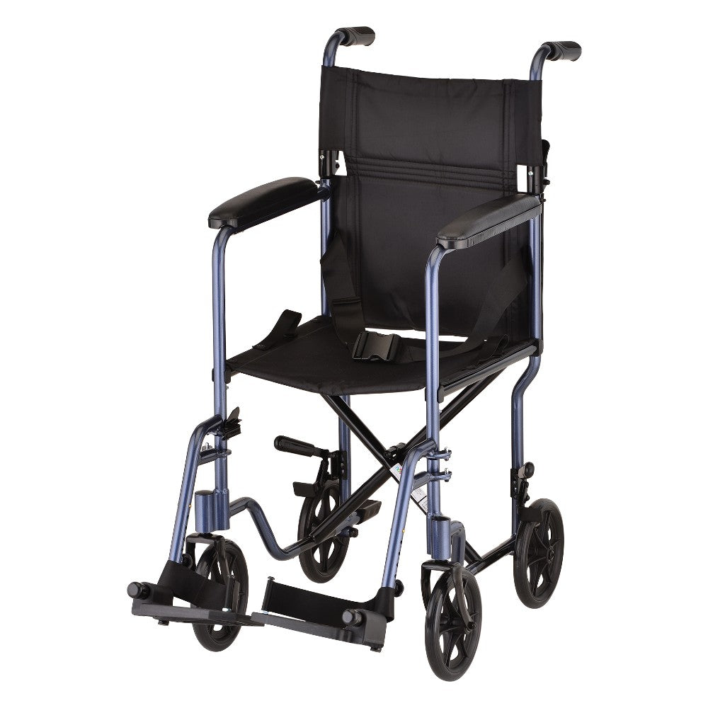 Lightweight Transport Chair - 17" With Swing Away Footrest