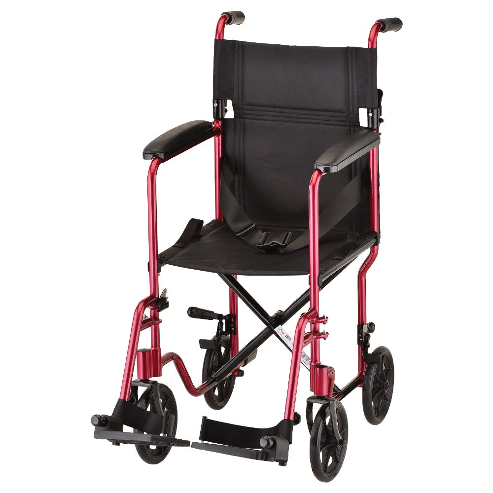 Lightweight Transport Chair - 17" With Swing Away Footrest