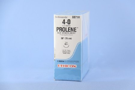 Nonabsorbable Suture with Needle Prolene Polypropylene RB-1 1/2 Circle Taper Point Needle Size