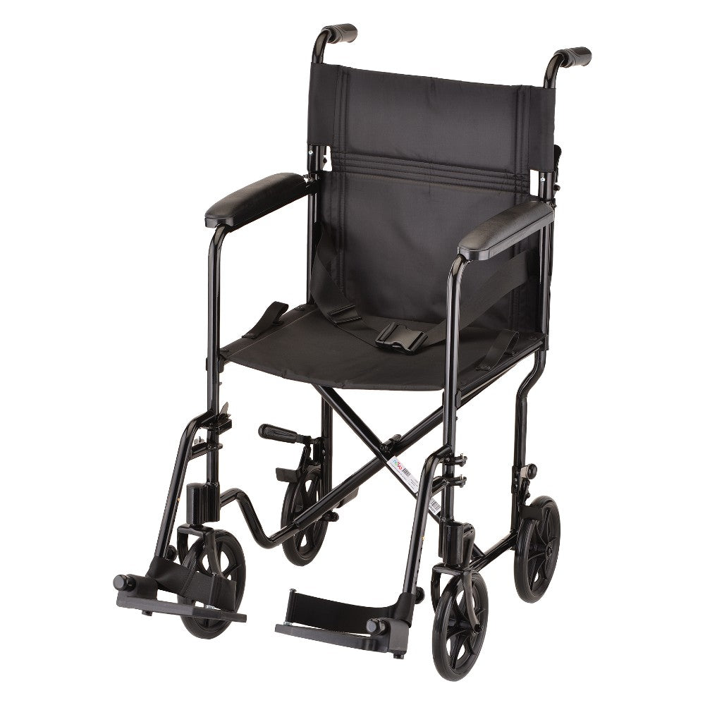 Lightweight Transport Chair - 19" With Swing Away Footrest