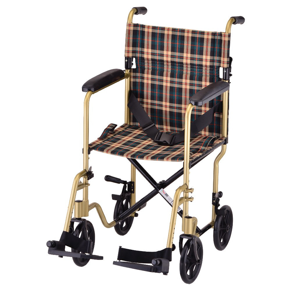 Lightweight Transport Chair - 19" With Swing Away Footrest