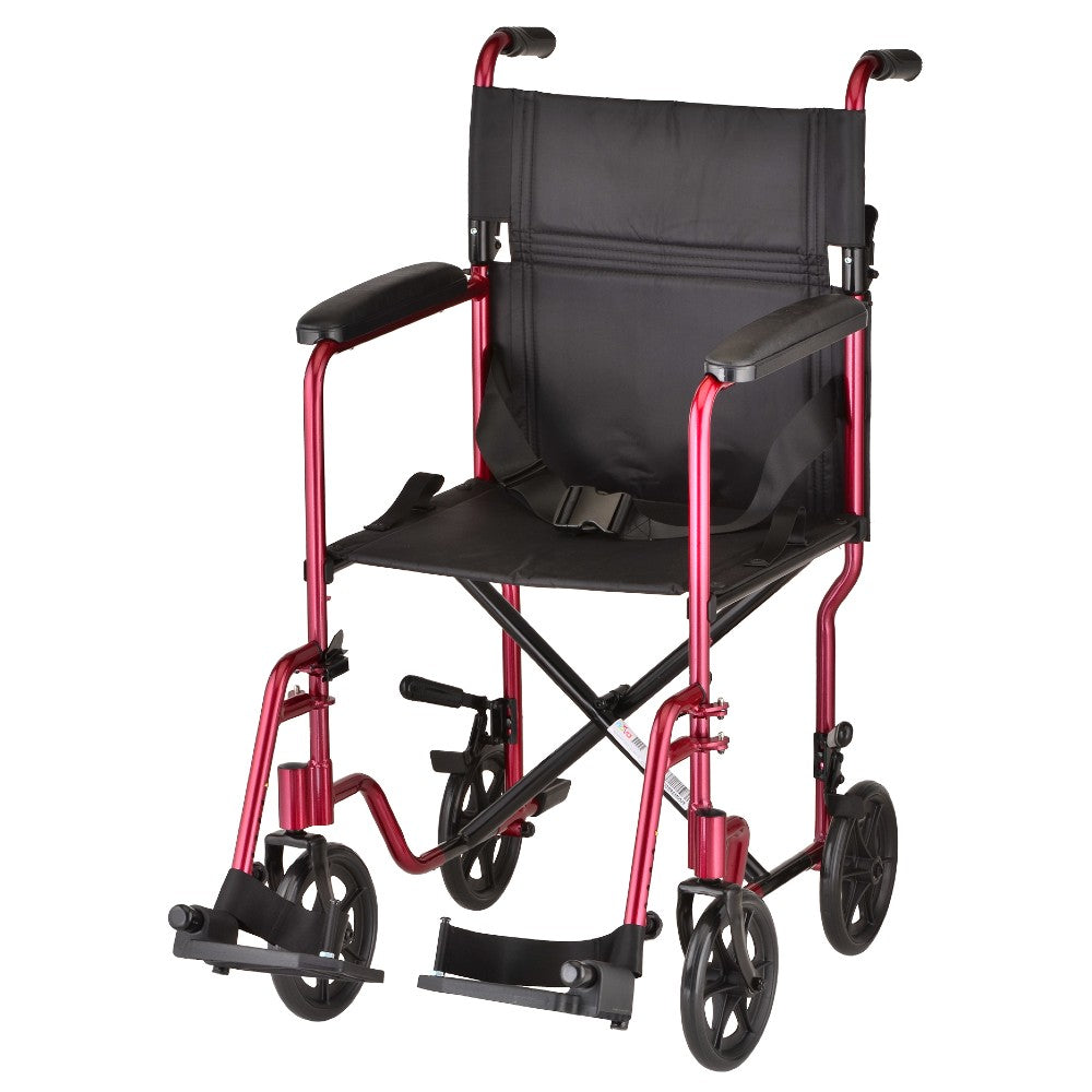 Lightweight Transport Chair - 19" With Swing Away Footrest