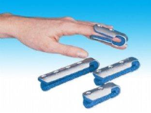 Finger Splint ProCare Small Without Fastening Left or Right Hand Blue / Silver
