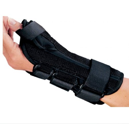 Wrist Brace with Abducted Thumb ProCare ComfortFORM Aluminum / Foam / Spandex / Plastic Right Hand Black X-