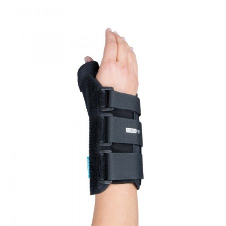 Wrist Brace with Thumb Spica Ossur Formfit Aluminum / Cotton / Polyester Left Hand Black