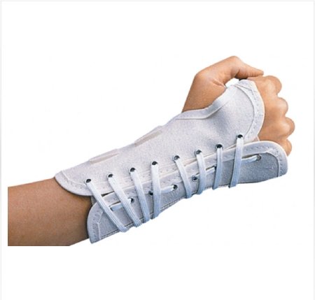 Cock-Up Wrist Brace ProCare Aluminum / Canvas Right or Left Hand White