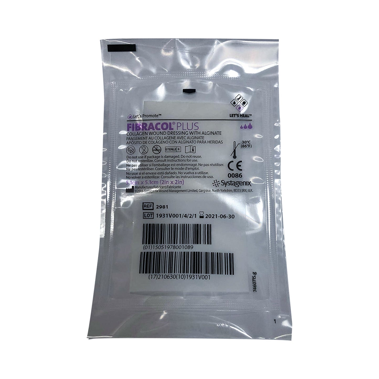 Fibracol Plus Collagen Dressing 2 x 2 Inch Sterile Square Wound Dressing