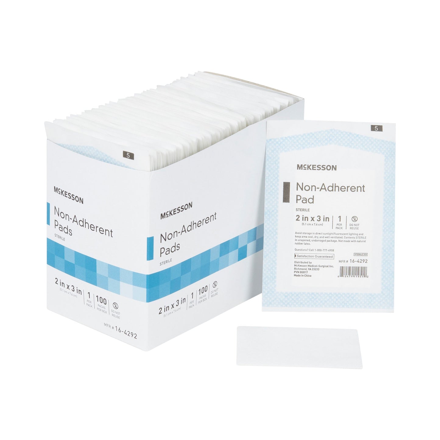 McKesson Non-Adherent Dressing 2 x 3 Inch Sterile 100 per Pack