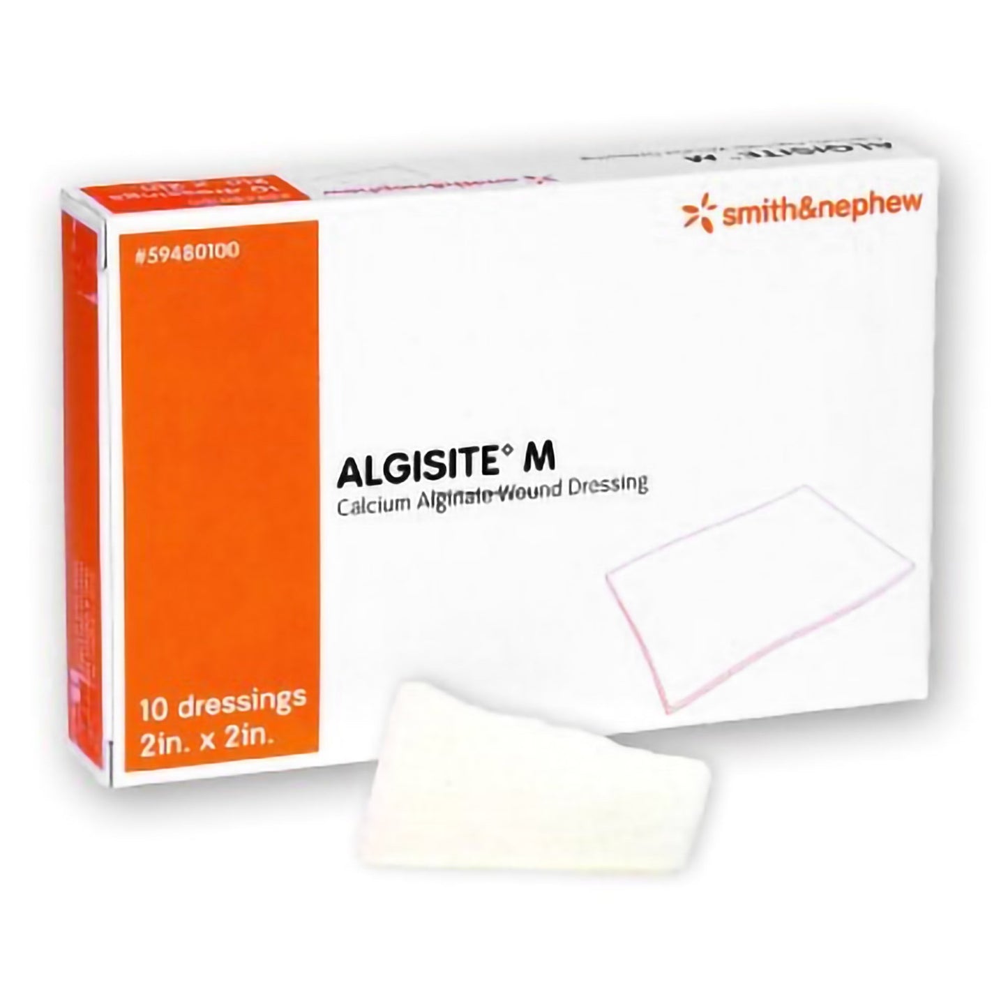 AlgiSite M Calcium Alginate Dressing 2 x 2 Inch Sterile Square