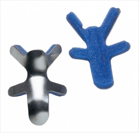 Finger Splint ProCare Adult Large Bendable Prong Closure Left or Right Hand Blue / Silver
