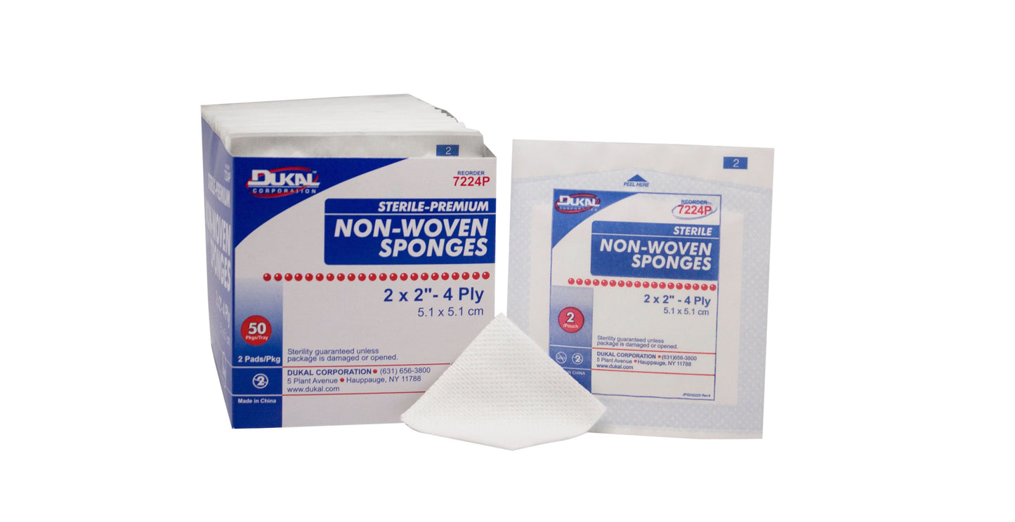 Clinisorb Nonwoven Sponge 2 x 2 Inch 4-Ply Sterile – 2 Per Pack