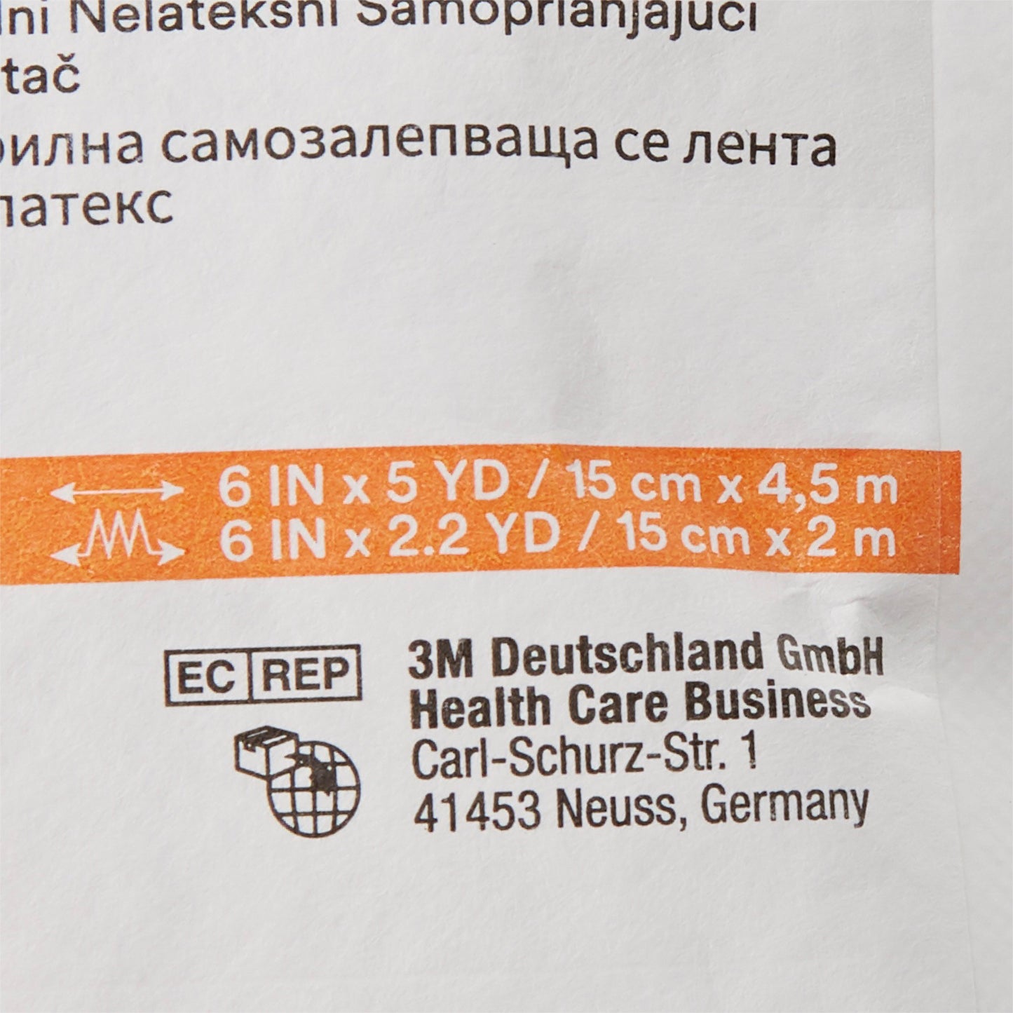 3M Coban LF Sterile Cohesive Bandage 6 Inch x 5 Yard Self-Adherent Tan Standard Compression