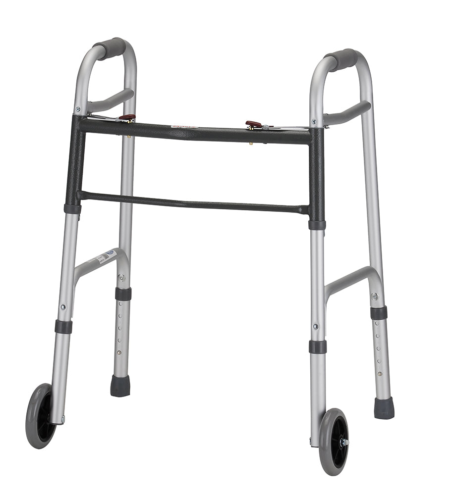 Folding Walker With 5" Wheels 2 Button