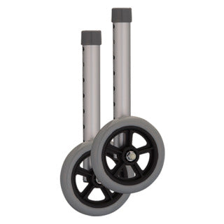 5" Wheels For 1" Folding Walker Gray