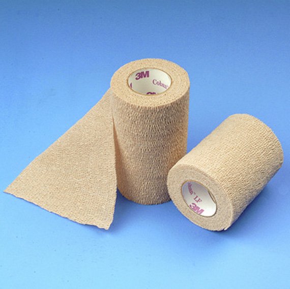 3M Coban Sterile Cohesive Bandage 2 Inch x 5 Yard Tan Self-Adherent Compression Wrap