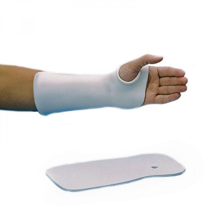 Precut Splinting Material with Thumb Hole Rolyan Polyflex II Solid / Wrist Cock-Up 1/8 Inch Thick /
