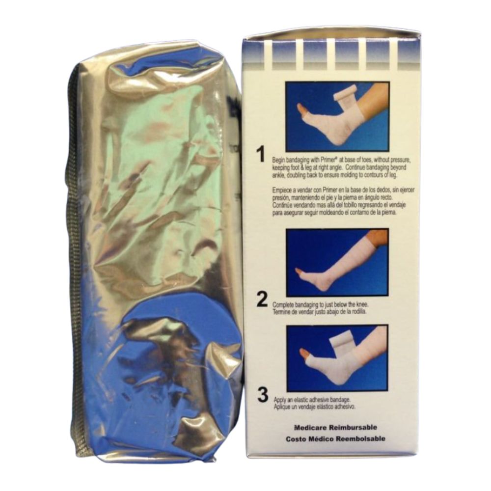 Primer Unna Boot Zinc Oxide / Calamine 4 Inch x 10 Yard Compression Bandage