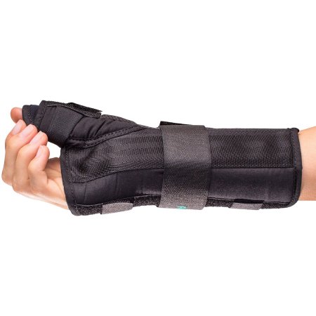 Wrist Brace with Thumb Spica Premier Aluminium / Foam / Nylon / Plastic / Polyester Left Hand Black