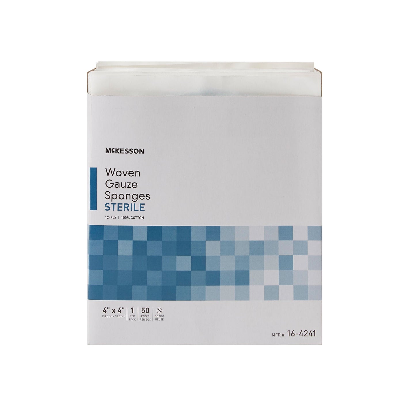 McKesson Sterile Gauze Sponge 4 x 4 Inch 12-Ply Cotton