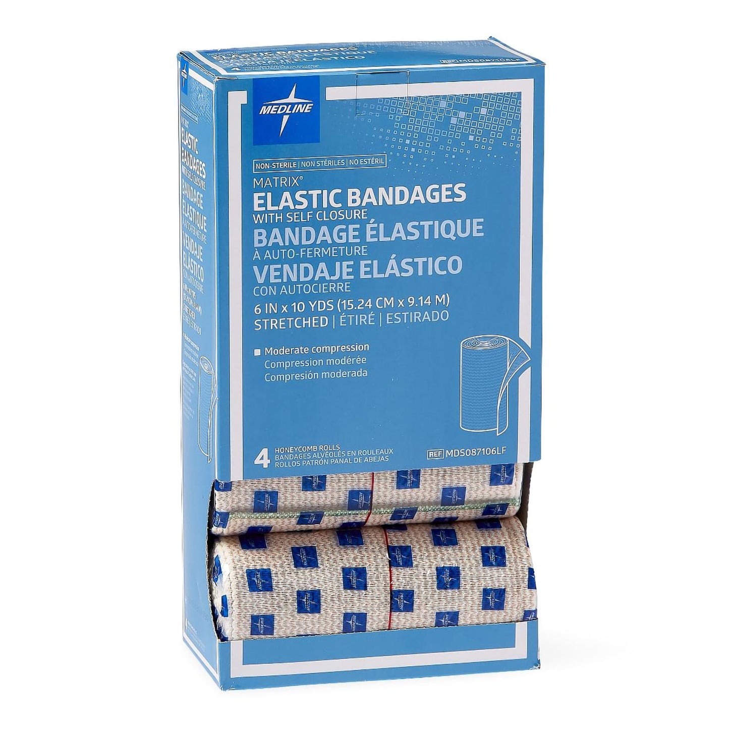 Matrix Elastic Bandage, 6 Inch x 10 Yard, Double Hook & Loop, Medium Compression – NonSterile