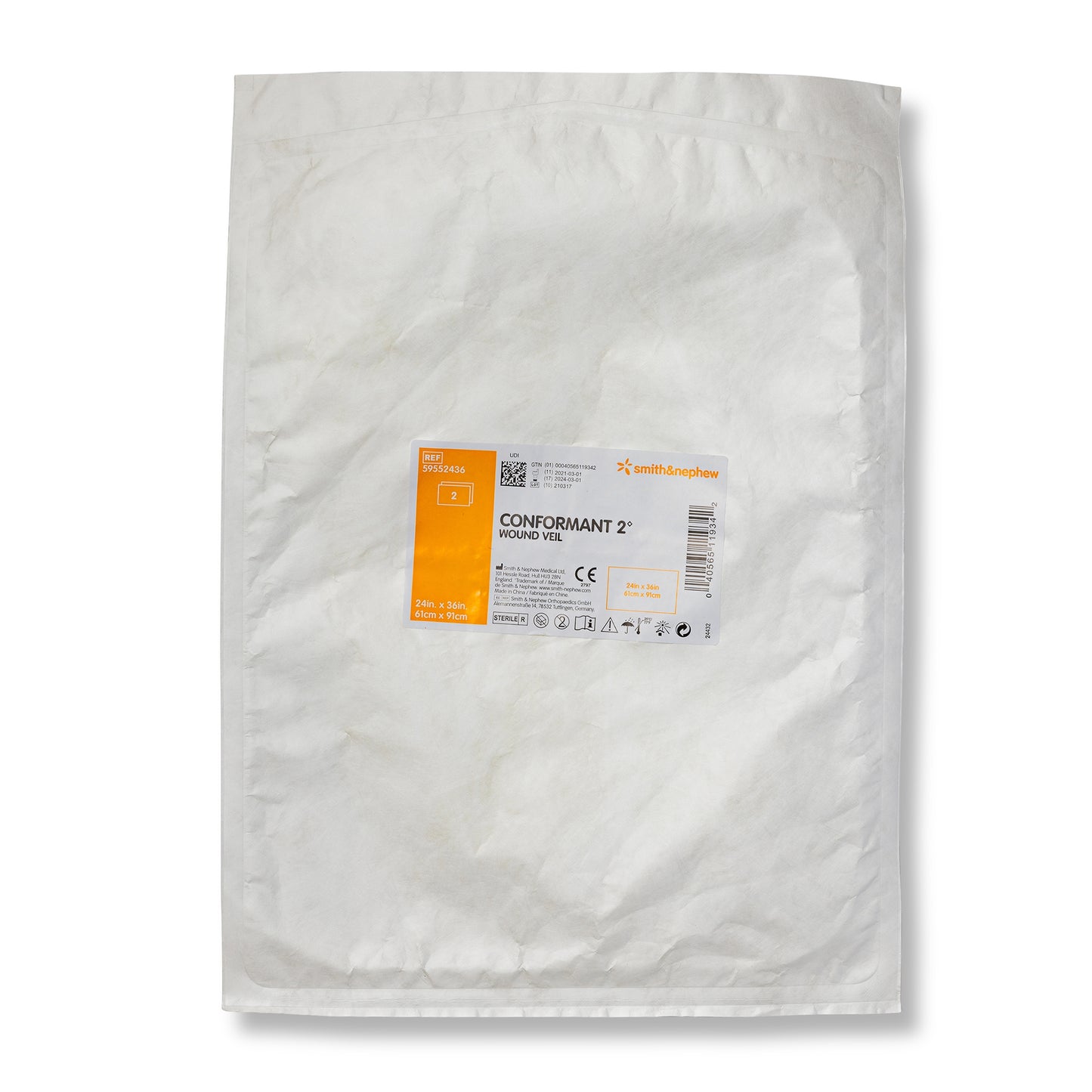 Conformant 2 Wound Contact Layer Dressing 24 x 36 Inch Sterile Large Non-Adherent