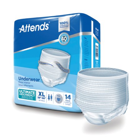 Underwear Attends Pull On with Tear Away Seams Medium