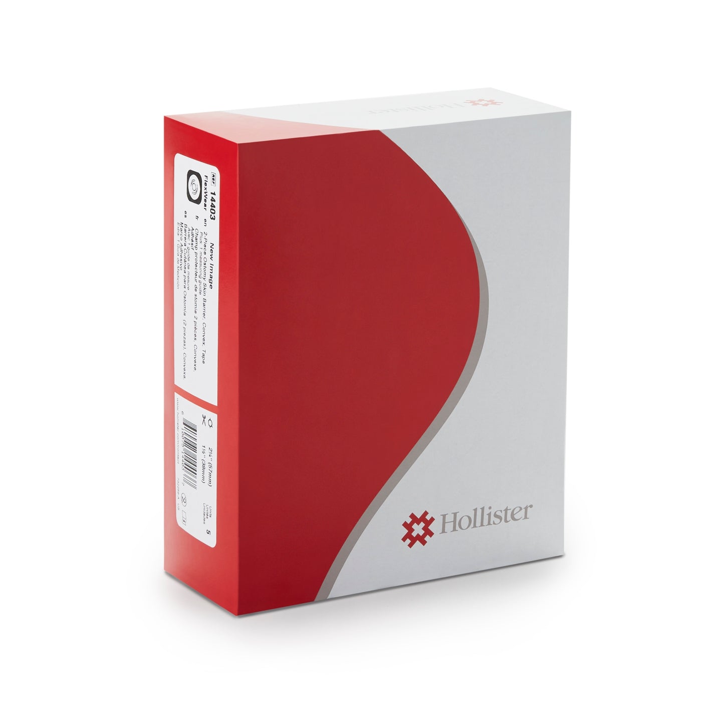 Ostomy Barrier FlexWear Trim to Fit, Standard Wear Adhesive Tape Flange Red Code System Hydrocolloid Up to 1-½ Inch Opening