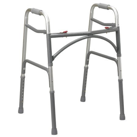 Bariatric Dual Release Folding Walker Adjustable Height drive Aluminum Frame 500 lbs. Weight Capacity 32 to 39 Inch Height