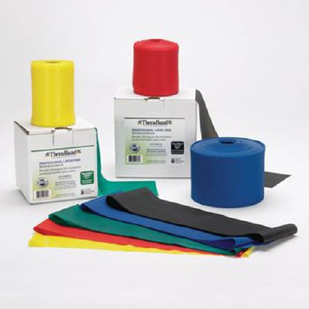 Exercise Resistance Band TheraBand Black 5 Inch X 100 Yard X-Heavy Resistance