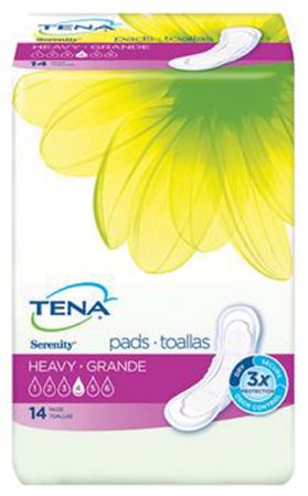 TENA Serenity Bladder Control Pad, Heavy Absorbency, 13-Inch Regular Length