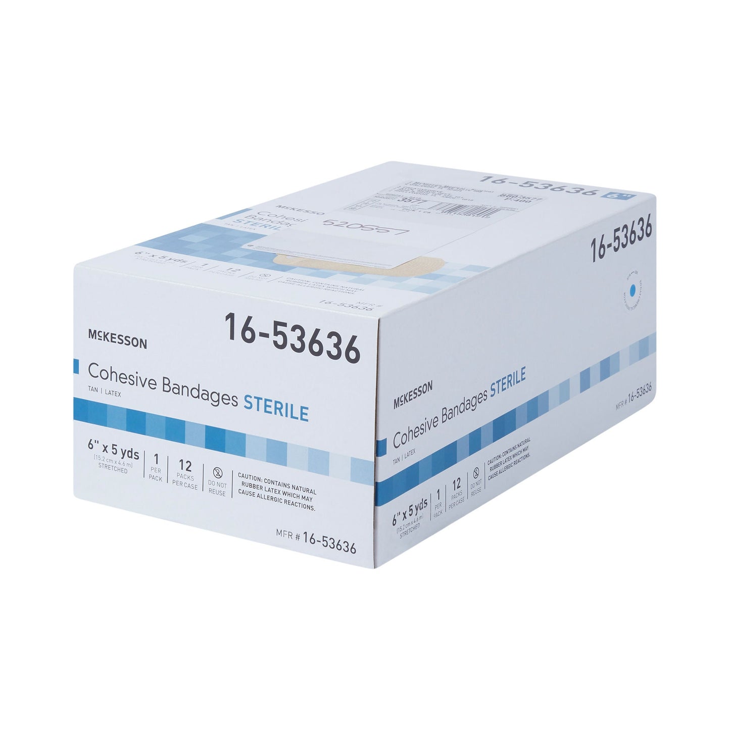 McKesson Cohesive Bandage 6 Inch x 5 Yard Sterile Self-Adherent Standard Compression with Latex