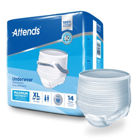 Underwear Attends Pull On with Tear Away Seams Medium