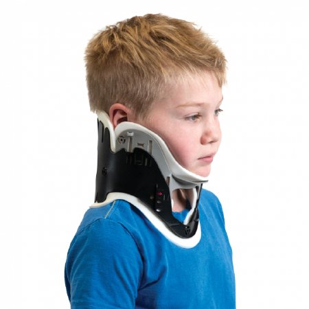 Rigid Cervical Collar ProCare Preformed Pediatric Child Size One-Piece / Trachea Opening 1-1/2 to 2 Inch Height 8 to 18 Inch Neck Circumference