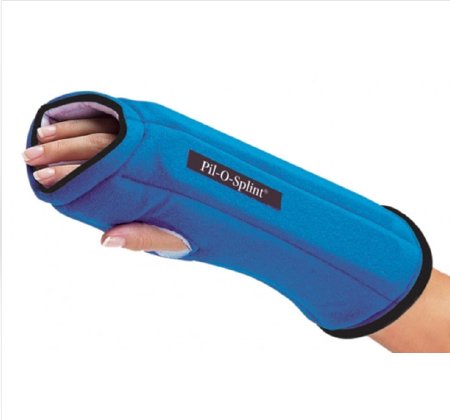Resting Wrist / Hand Splint ProCare IMAK RSI Adjustable Pil-O-Splint Cotton / Flannel / Foam Left or Right Hand Blue One Size Fits Most