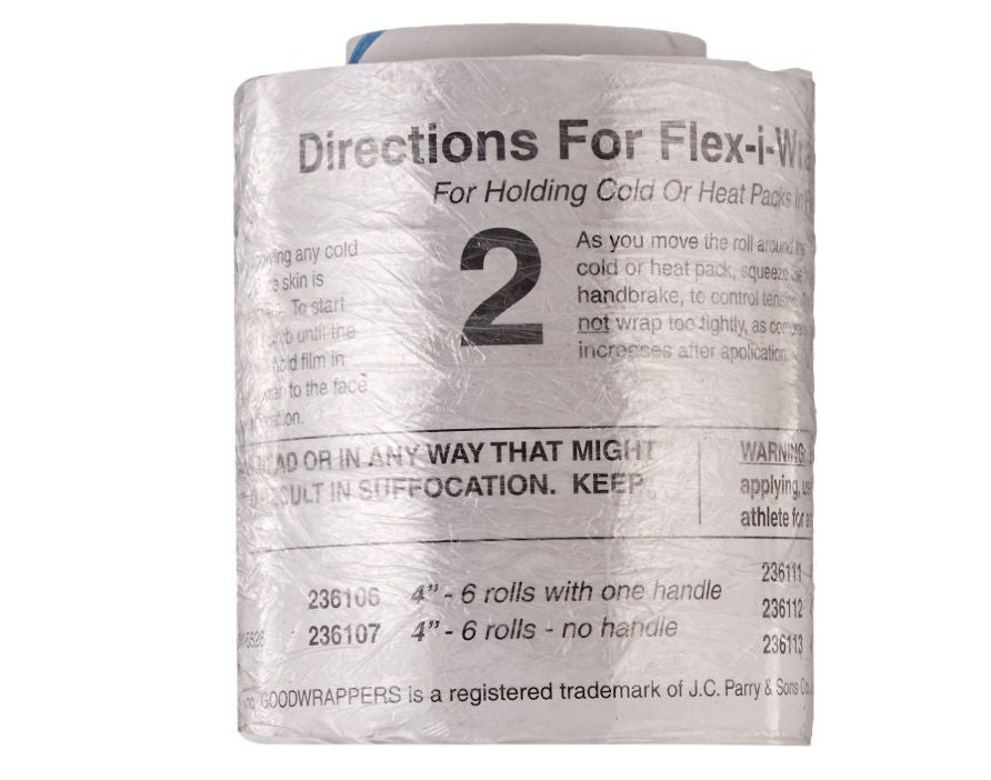 Flex-I-Wrap Plastic Film Wrap 4 Inch x 650 Foot Clear Self-Adherent Roll