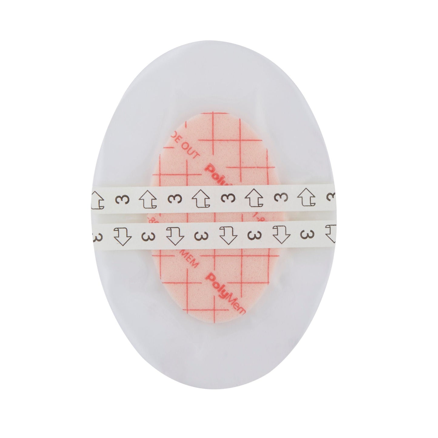 PolyMem Shapes Foam Dressing 3-1/2 x 5 Inch Sterile Oval with Border
