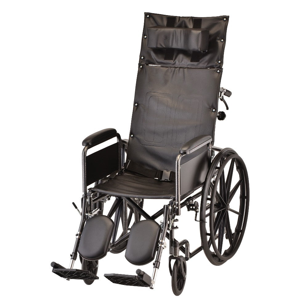 Recliner Wheelchair - With Full Arms & Elevating Leg Rest