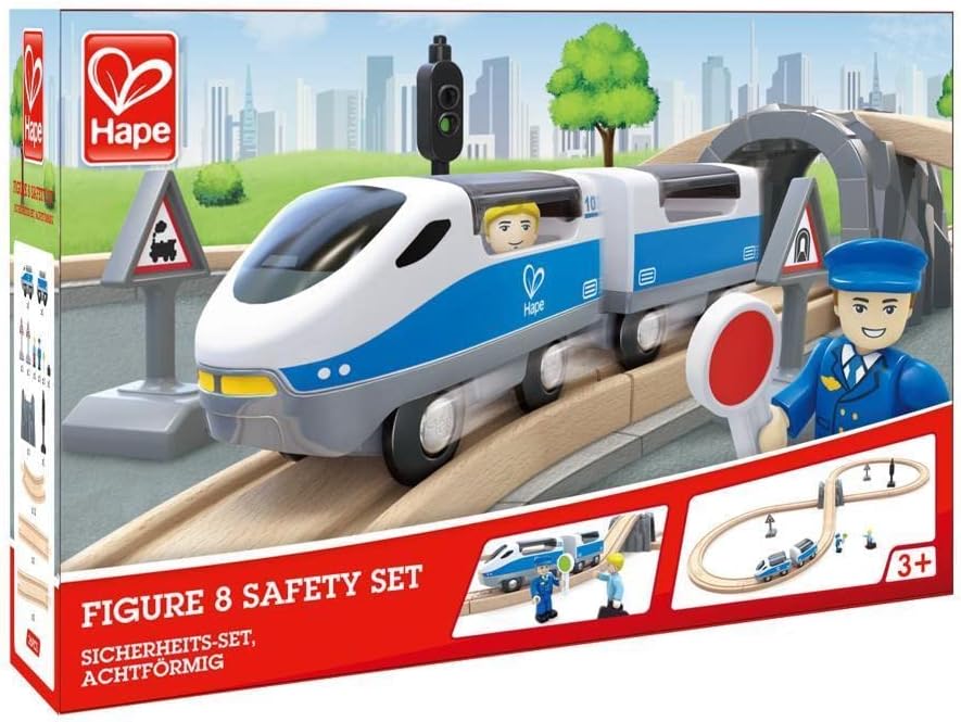 Hape Figure 8 Rail Kit - Educational Railway Adventure for Kids, Ages 3+