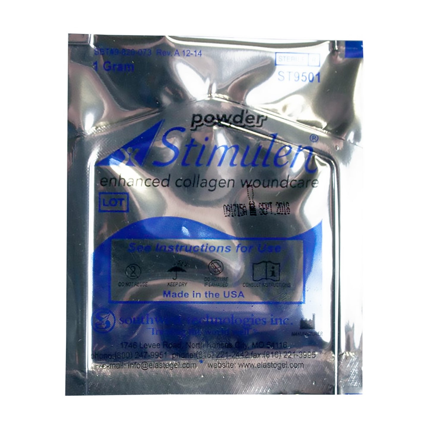 Stimulen Sterile Collagen Powder 1 Gram Pouch for Wound Care