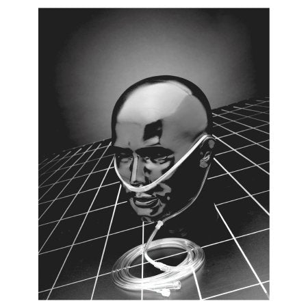 ETCO2 Nasal Sampling Cannula with O2 Delivery Salter Labs Adult Curved Prong / NonFlared Tip 7 Foot O2 / 7 Foot CO2 Line