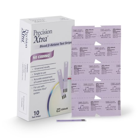 Blood Glucose and Ketone Test Strips Precision Xtra 10 Strips per Pack