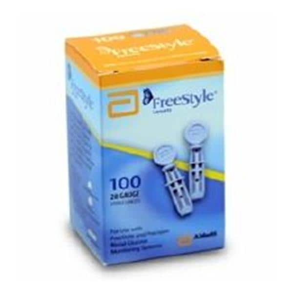 Lancet for Lancing Device Freestyle 28 Gauge Non-Safety Twist Off Cap Finger Abbott