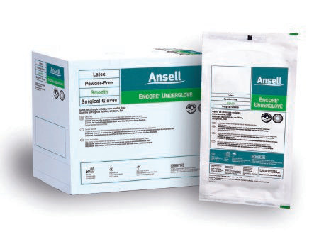 Surgical Underglove ENCORE Underglove Sterile Latex Standard Cuff Length Micro-Textured Teal Chemo Tested