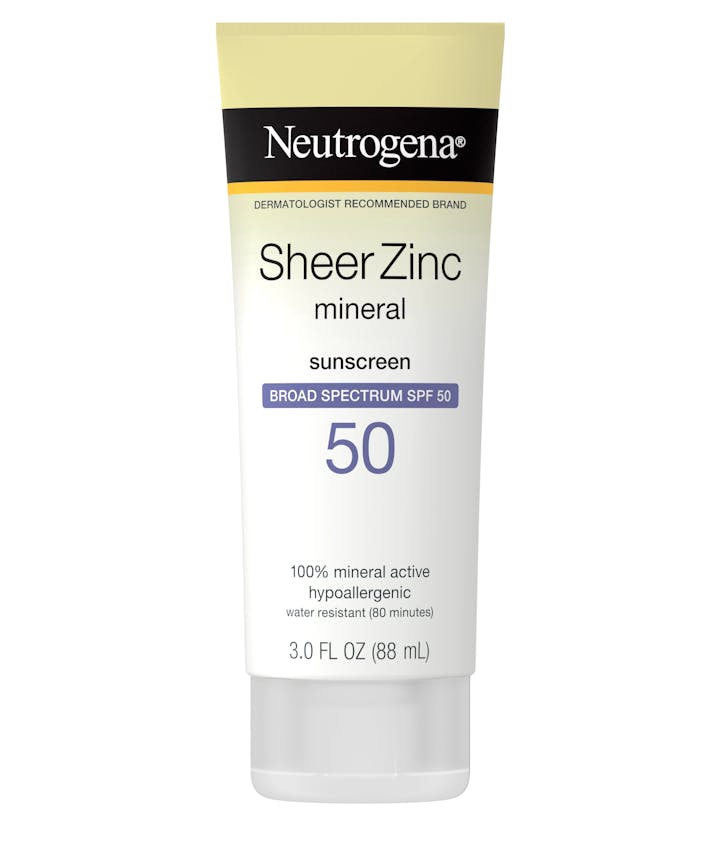 Sunscreen Neutrogena Sheer Zinc Dry-Touch SPF 30/50 Lotion 3 oz. Tube