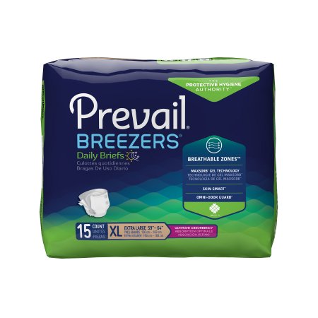 Brief Prevail Breezers Regular Disposable Heavy Absorbency