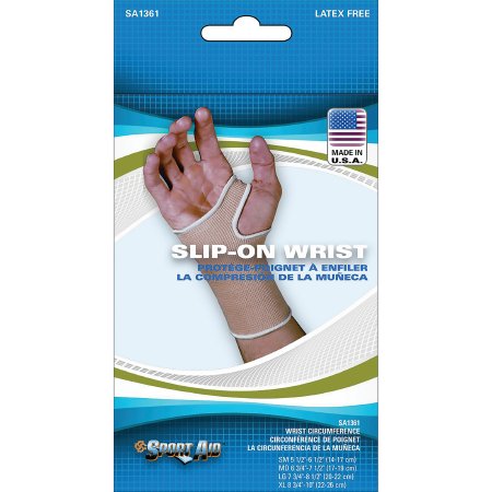 Wrist Support Sleeve Cotton Elastic Left or Right Hand Beige