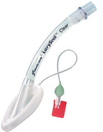Curved Laryngeal Mask LarySeal Clear Size 2 10 mL Cuff PVC Single Patient Use Sterile