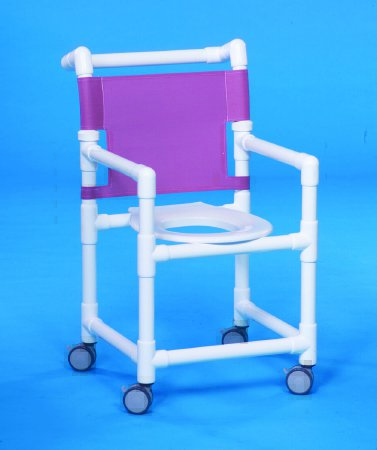 Shower Chair Select Fixed Arms PVC Frame Mesh Backrest 17-1/4 Inch Seat Width 300 lbs. Weight Capacity